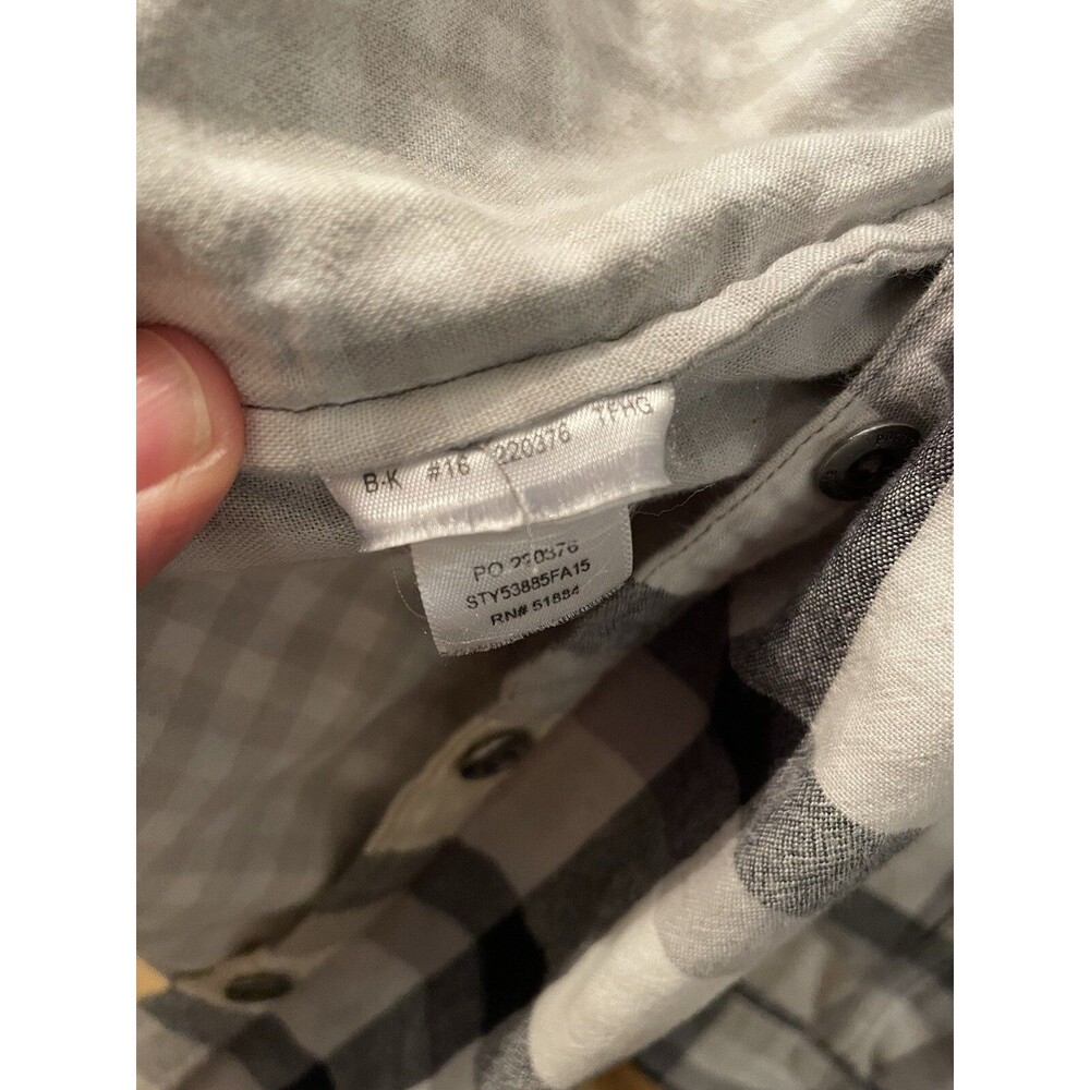 Patagonia Shirt Women’s Size 6 Black And White Checked Lined Organic Cotton L S - Picture 10 of 10